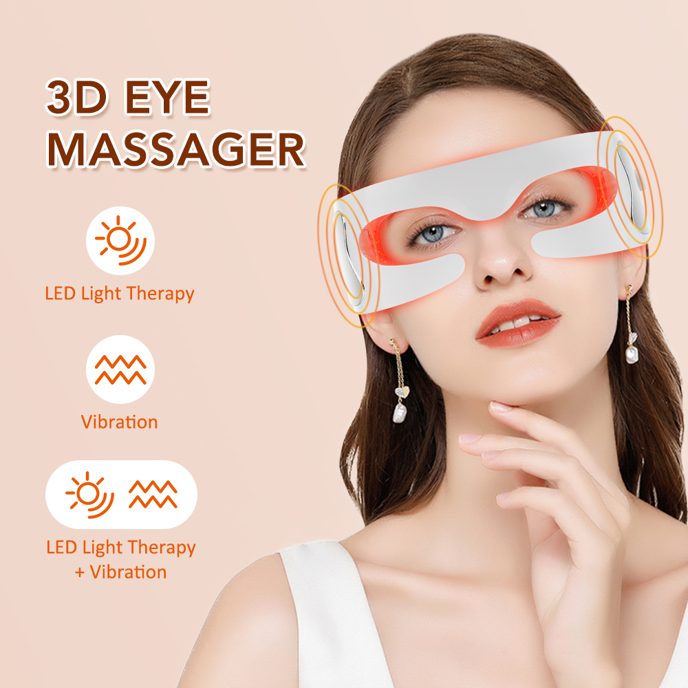 Light Therapy Glasses - Electric Eye Massager Anti Wrinkle Aging