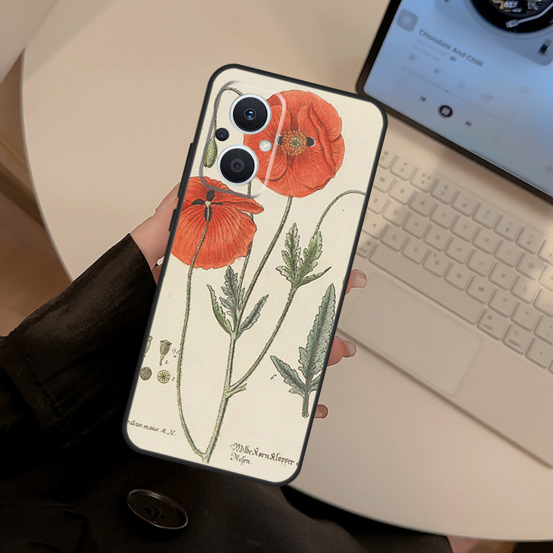 Botanical Drawings Flowers Cas - Oppo Reno 12 review and price