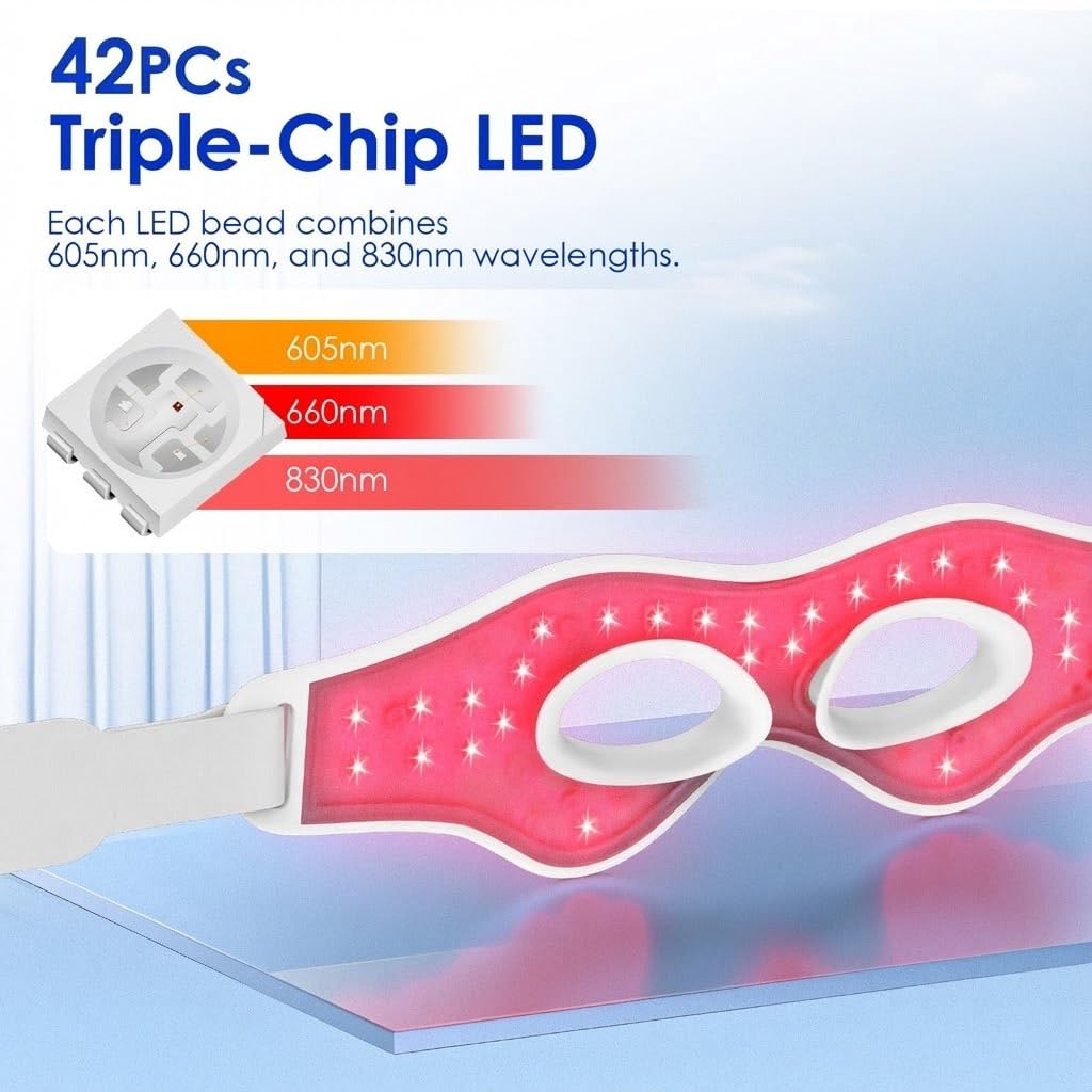 3D Red Light EMS Eye Massager  - Light Therapy Glasses review and price